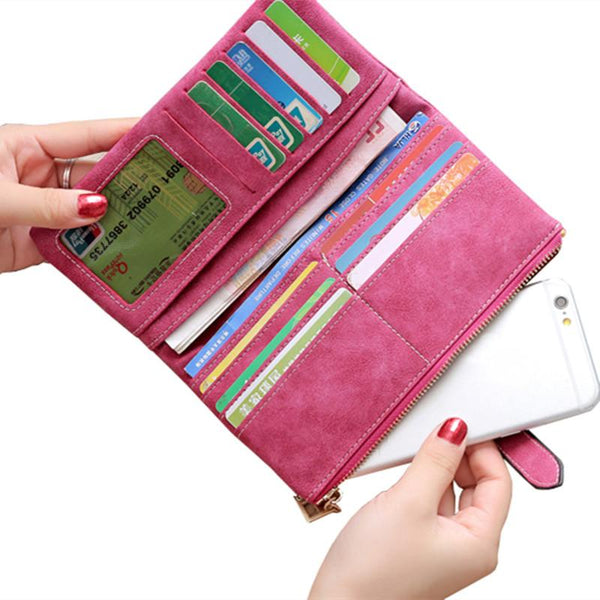Luxurious Leather Long Wallet