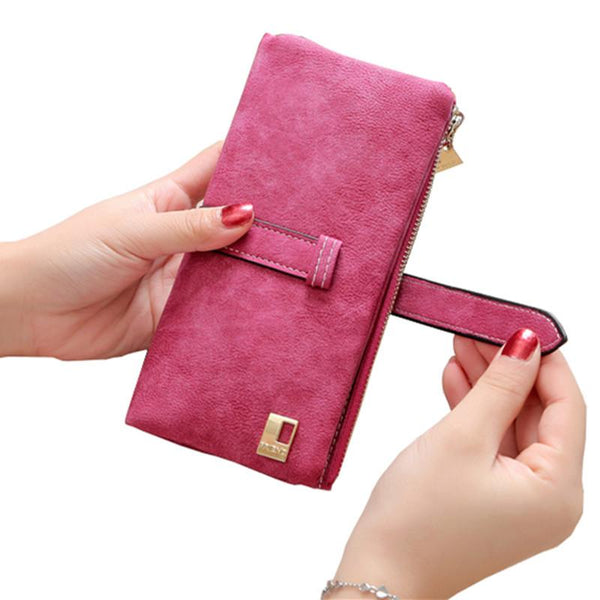 Luxurious Leather Long Wallet