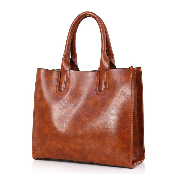 Genuine Oil Wax Leather Bag Set