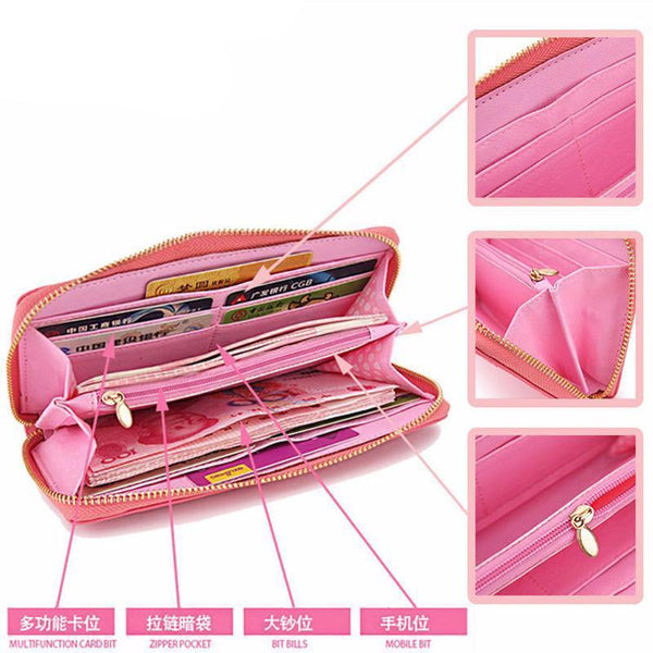 Queen's Leather Long Wallet