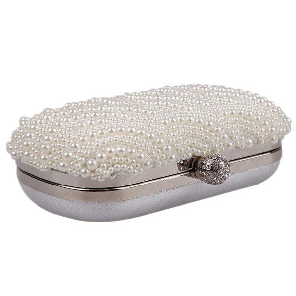 Purity Pearl Beaded Clutch Bag