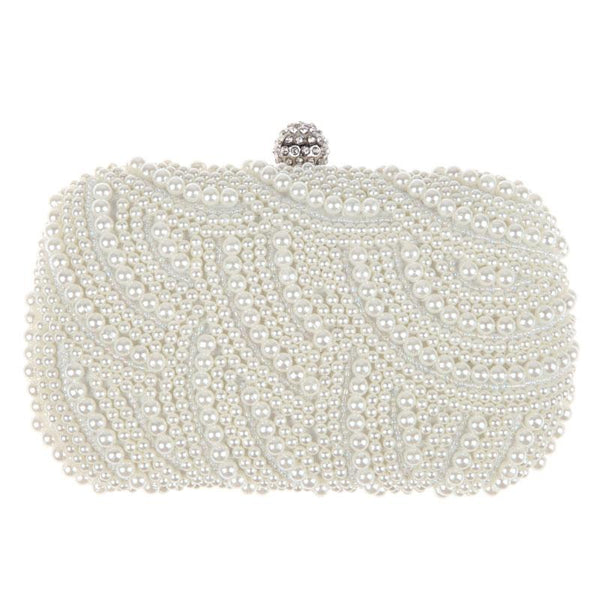 Purity Pearl Beaded Clutch Bag