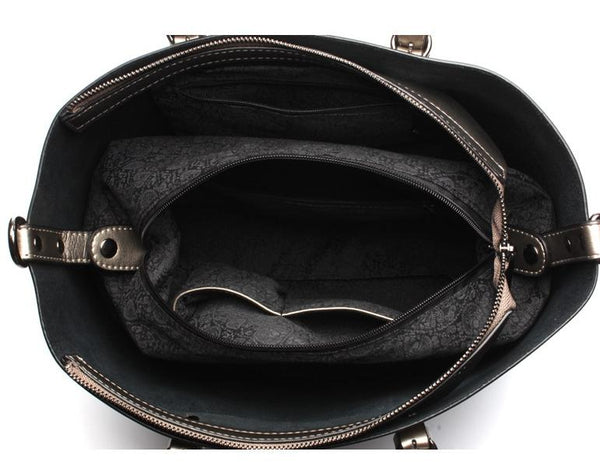 Genuine Cowhide Leather Tote Bag