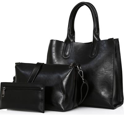 Genuine Oil Wax Leather Bag Set