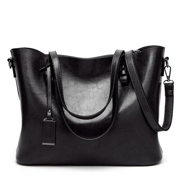 Designer's Leather Bag With Scarf