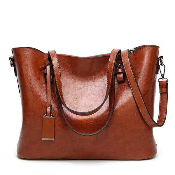 Designer's Leather Bag With Scarf
