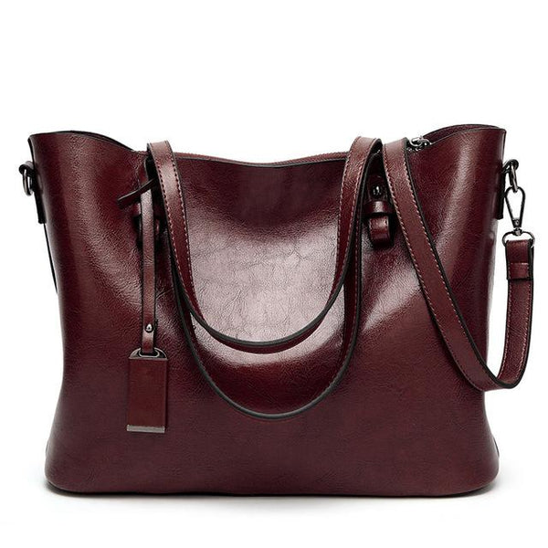 Designer's Leather Bag With Scarf