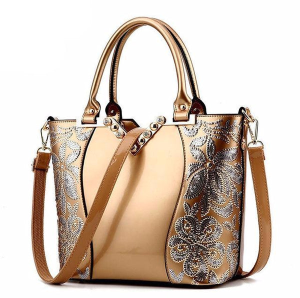 Luxury Floral Sequin Classy Tote Bag